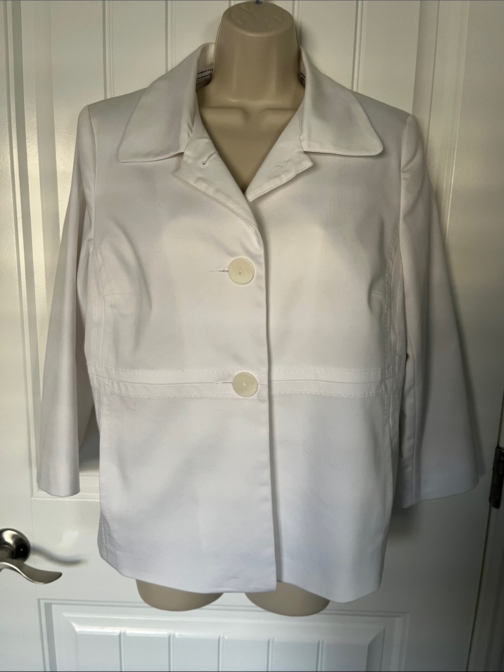 Koret White Two-Button Women's Blazer Jacket